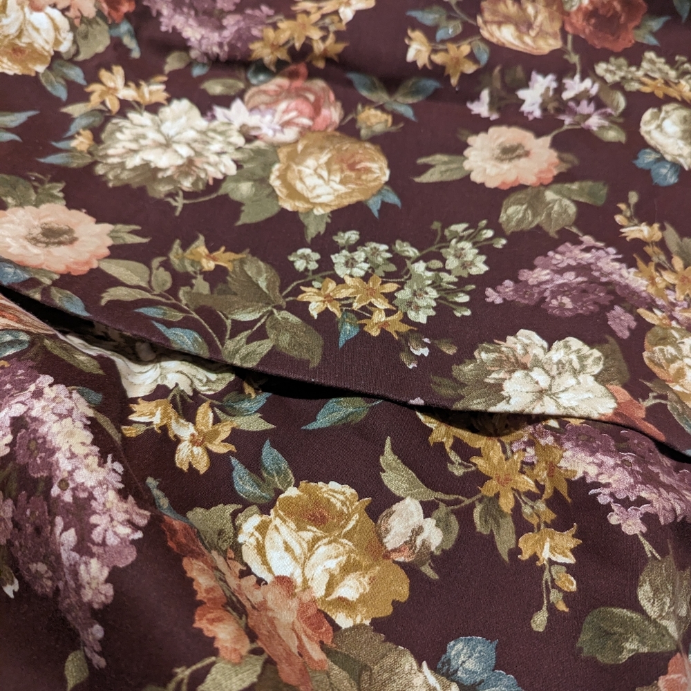 Vintage Waverly valences set of 3 purple floral grapes - Picture 6 of 6